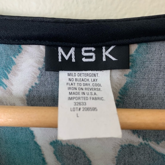 SOLD!! MSK sleeveless blouse women's size large sequined - Picture 3 of 10